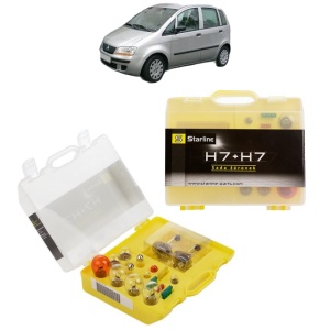 Kit trusa Set becuri H7 compatibila cu FIAT IDEA Van (350_) din 2004-2012, bec far, semnalizare , pozitie, iluminare numar, frana, plafoniera, stop frana