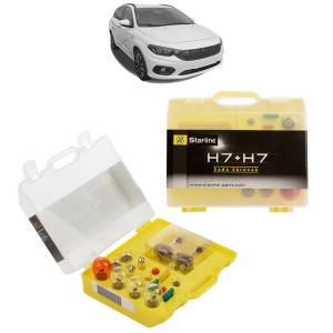 Kit trusa Set becuri H7 compatibila cu FIAT TIPO Estate (356_, 357_) din 2016-2020, bec far, semnalizare , pozitie, iluminare numar, frana, plafoniera, stop frana