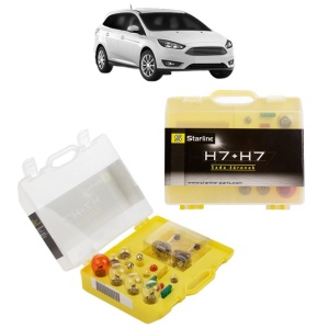 Kit trusa Set becuri H7 compatibila cu FORD FOCUS III Estate Van din 2012-2020, bec far, semnalizare , pozitie, iluminare numar, frana, plafoniera, stop frana - Img 1