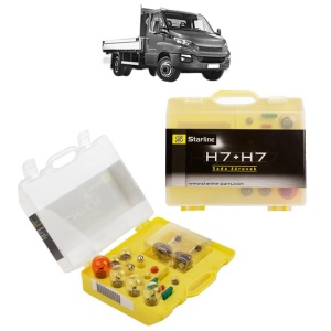 Kit trusa Set becuri H7 compatibila cu IVECO DAILY VI Platform/Chassis din 2014-2022, bec far, semnalizare , pozitie, iluminare numar, frana, plafoniera, stop frana