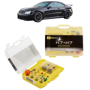 Kit trusa Set becuri H7 compatibila cu MERCEDES-BENZ CLK (C209) din 2002-2009, bec far, semnalizare , pozitie, iluminare numar, frana, plafoniera, stop frana