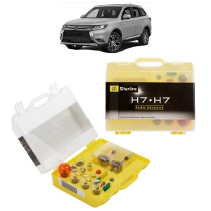 Kit trusa Set becuri H7 compatibila cu MITSUBISHI OUTLANDER III (GG_W, GF_W, ZJ, ZL, ZK) din 2012-2022, bec far, semnalizare , pozitie, iluminare numar, frana, plafoniera, stop frana