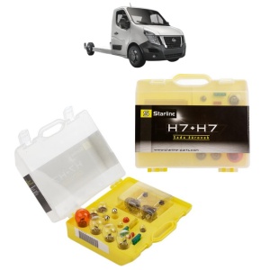 Kit trusa Set becuri H7 compatibila cu NISSAN INTERSTAR Platform/Chassis (X62B) din 2021, bec far, semnalizare , pozitie, iluminare numar, frana, plafoniera, stop frana