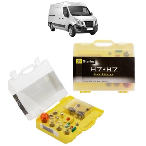 Kit trusa Set becuri H7 compatibila cu NISSAN NV400 Van (X62, X62B) din 2011-2020, bec far, semnalizare , pozitie, iluminare numar, frana, plafoniera, stop frana