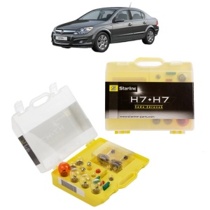 Kit trusa Set becuri H7 compatibila cu OPEL ASTRA H Saloon (A04) din 2007-2014, bec far, semnalizare , pozitie, iluminare numar, frana, plafoniera, stop frana