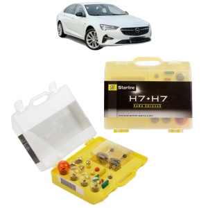 Kit trusa Set becuri H7 compatibila cu OPEL INSIGNIA B Grand Sport (Z18) din 2017-2021, bec far, semnalizare , pozitie, iluminare numar, frana, plafoniera, stop frana
