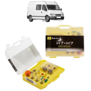 Kit trusa Set becuri H7 compatibila cu OPEL MOVANO A Van (X70) din 1999-2003, bec far, semnalizare , pozitie, iluminare numar, frana, plafoniera, stop frana