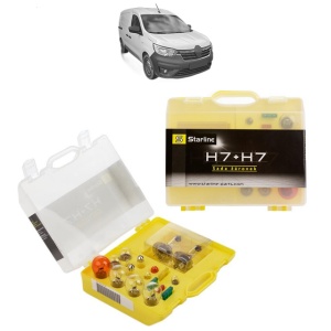 Kit trusa Set becuri H7 compatibila cu RENAULT EXPRESS Box Body/MPV din 2021, bec far, semnalizare , pozitie, iluminare numar, frana, plafoniera, stop frana