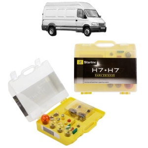 Kit trusa Set becuri H7 compatibila cu RENAULT TRUCKS MASCOTT Van din 1999-2010, bec far, semnalizare , pozitie, iluminare numar, frana, plafoniera, stop frana