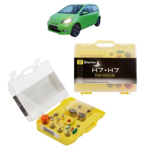 Kit trusa Set becuri H7 compatibila cu SKODA E-CITIGO (NE1) din 2019-2021, bec far, semnalizare , pozitie, iluminare numar, frana, plafoniera, stop frana