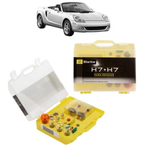 Kit trusa Set becuri H7 compatibila cu TOYOTA MR2 III (ZZW3_) din 1999-2007, bec far, semnalizare , pozitie, iluminare numar, frana, plafoniera, stop frana