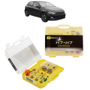 Kit trusa Set becuri H7 compatibila cu Volkswagen POLO VI (AW1, BZ1, AE1) din 2017-2021, bec far, semnalizare , pozitie, iluminare numar, frana, plafoniera, stop frana