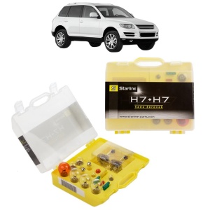 Kit trusa Set becuri H7 compatibila cu Volkswagen TOUAREG (7LA, 7L6, 7L7) din 2002-2010, bec far, semnalizare , pozitie, iluminare numar, frana, plafoniera, stop frana