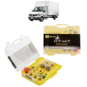 Kit trusa Set becuri H7 compatibila cu Volkswagen TRANSPORTER T6 Van (SGA, SGH, SHA, SHH) din 2015-2024, bec far, semnalizare , pozitie, iluminare numar, frana, plafoniera, stop frana - Img 1