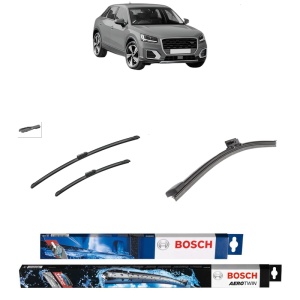 Set 3 stergatoare AUDI Q2 (GAB, GAG) din 2016-2021, Bosch Aerotwin, din cauciuc siliconat rezistent