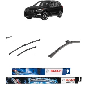 Set 3 stergatoare BMW X1 (F48) din 2014-2022, Bosch Aerotwin, din cauciuc siliconat rezistent