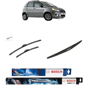Set 3 stergatoare FIAT IDEA (350_) din 2003-2012, Bosch Aerotwin Retrofit, din cauciuc siliconat rezistent