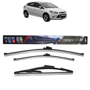 Set 3 stergatoare FORD FOCUS III Hatchback Van din 2011-2020, Derby, din cauciuc siliconat rezistent