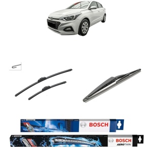 Set 3 stergatoare HYUNDAI i20 II Hatchback Van (GB, IB) din 2015-2021, Bosch Aerotwin Retrofit, din cauciuc siliconat rezistent