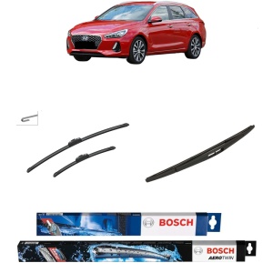 Set 3 stergatoare HYUNDAI i30 Estate (PDE) din 2017-2020, Bosch Aerotwin Retrofit, din cauciuc siliconat rezistent