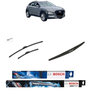 Set 3 stergatoare HYUNDAI KONA (OS, OSE, OSI) din 2017-2023, Bosch Aerotwin Retrofit, din cauciuc siliconat rezistent