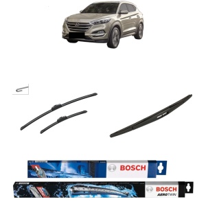 Set 3 stergatoare HYUNDAI TUCSON (TL, TLE) din 2015-2023, Bosch Aerotwin Retrofit, din cauciuc siliconat rezistent