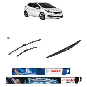 Set 3 stergatoare KIA CEED (CD) din 2018-2021, Bosch Aerotwin Retrofit, din cauciuc siliconat rezistent