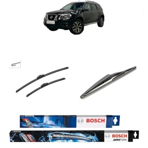 Set 3 stergatoare NISSAN TERRANO (D10) din 2014-2015, Bosch Aerotwin Retrofit, din cauciuc siliconat rezistent