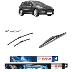 Set 3 stergatoare PEUGEOT 207 SW (WK_) din 2007-2013, Bosch Aerotwin Multi, din cauciuc siliconat rezistent