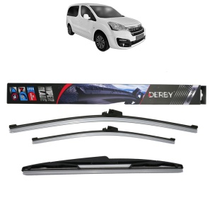 Set 3 stergatoare PEUGEOT PARTNER ORIGIN Box Body/MPV (G_) din 2008-2015, Derby, din cauciuc siliconat rezistent - Img 1