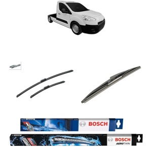 Set 3 stergatoare PEUGEOT PARTNER Platform/Chassis din 2009-2015, Bosch Aerotwin, din cauciuc siliconat rezistent
