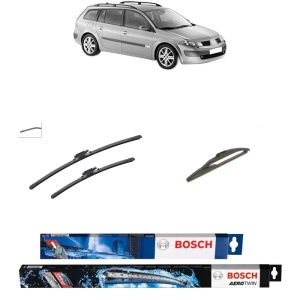 Set 3 stergatoare RENAULT MEGANE II Estate (KM0/1_) din 2003-2011, Bosch Aerotwin, din cauciuc siliconat rezistent