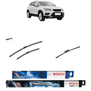 Set 3 stergatoare SEAT ATECA (KH7, KHP) din 2016-2021, Bosch Aerotwin, din cauciuc siliconat rezistent