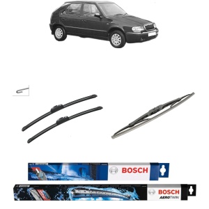 Set 3 stergatoare SKODA FELICIA II (6U1) din 1998-2001, Bosch Aerotwin Retrofit, din cauciuc siliconat rezistent