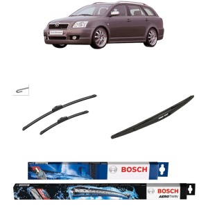 Set 3 stergatoare TOYOTA AVENSIS Estate (_T25_) din 2003-2008, Bosch Aerotwin Retrofit, din cauciuc siliconat rezistent
