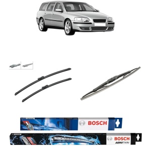 Set 3 stergatoare VOLVO V70 II (285) din 1999-2008, Bosch Aerotwin, din cauciuc siliconat rezistent
