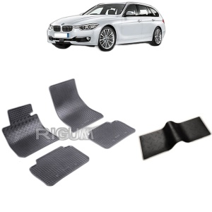 Set 5 covorase auto BMW SERIA 3 F31 din 12.2012 - 02.2019, cu covoras tunel median, Caroserie COMBI