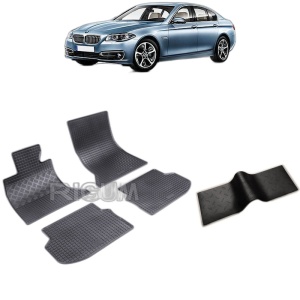 Set 5 covorase auto BMW SERIA 5 F10 din 03.2010 - 2013, cu covoras tunel median, Caroserie SEDAN
