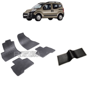 Set 5 covorase auto CITROEN NEMO 5L din 06.2008 - 2015, cu covoras tunel median, Caroserie VAN 5 LOCURI
