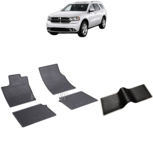Set 5 covorase auto DODGE DURANGO 3 WK2 FACELIFT 1 din 2014 - 2020, cu covoras tunel median, Caroserie SUV