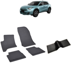 Set 5 covorase auto FIAT 600 HYBRID FABRICATIE 01.2024 - 2026, cu covoras tunel median, Caroserie HATCHBACK