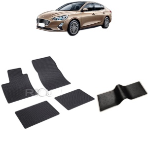 Set 5 covorase auto FORD FOCUS IV din 09.2018 - 2026, cu covoras tunel median, Caroserie SEDAN