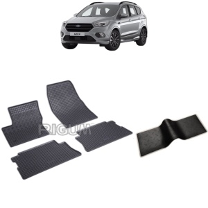 Set 5 covorase auto FORD KUGA II din 02.2013 - 03.2020, cu covoras tunel median, Caroserie SUV