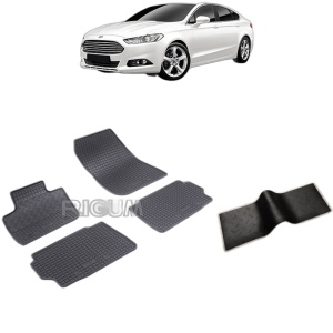 Set 5 covorase auto FORD MONDEO V din 01.2015 - 04.2022, cu covoras tunel median, Caroserie HATCHBACK