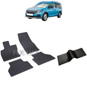 Set 5 covorase auto FORD TOURNEO CONNECT III din 05.2022 - 2026, cu covoras tunel median, Caroserie VAN 5 USI
