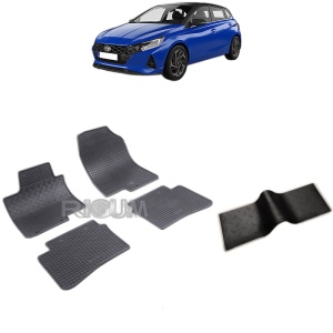 Set 5 covorase auto HYUNDAI I20 III din 10.2020 - 2026, cu covoras tunel median, Caroserie HATCHBACK