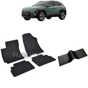 Set 5 covorase auto HYUNDAI KONA II HYBRID FABRICATIE 04.2023 - 2026, cu covoras tunel median, Caroserie SUV