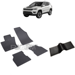 Set 5 covorase auto JEEP COMPASS II din 08.2017 - 2026, cu covoras tunel median, Caroserie SUV