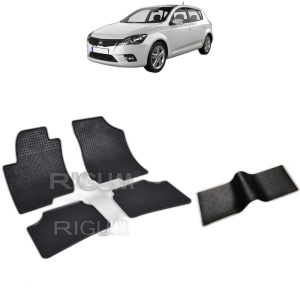 Set 5 covorase auto KIA CEED I din 2007 - 04.2012, cu covoras tunel median, Caroserie HATCHBACK