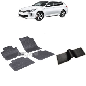 Set 5 covorase auto KIA OPTIMA IV din 09.2016 - 12.2020, cu covoras tunel median, Caroserie COMBI